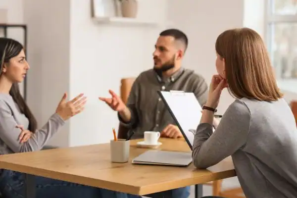 Image of couple access free mediation using family mediation voucher scheme Wigan